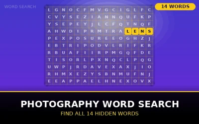 Photography Word Search Word Search Puzzle