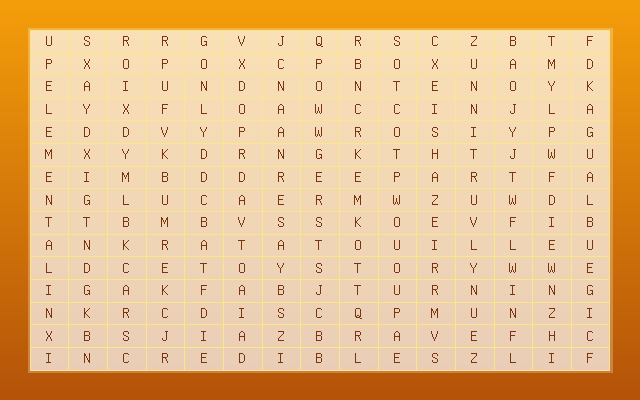 Pixar Movies Word Search Grid