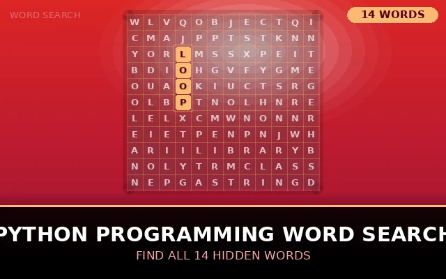 Python Programming Word Search Grid
