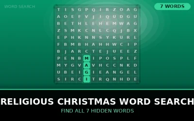 Religious Christmas Word Search Word Search Puzzle