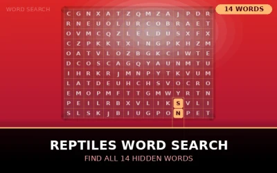 Reptiles Word Search Word Search Puzzle