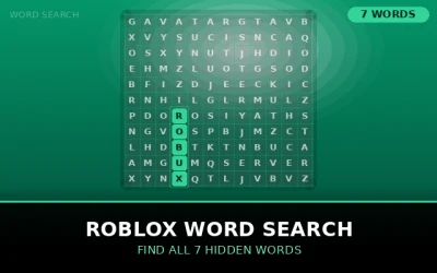 Roblox Word Search Word Search Puzzle