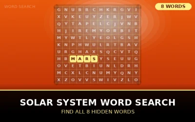 Solar System Word Search Word Search Puzzle