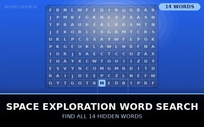 Space Exploration Word Search Word Search Puzzle