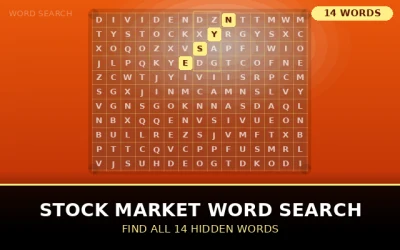 Stock Market Word Search Word Search Puzzle