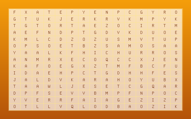 Street Food Word Search Grid