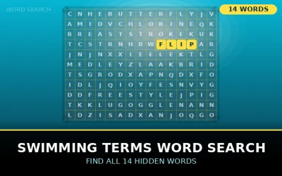 Swimming Terms Word Search Word Search Puzzle