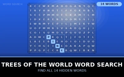 Trees of the World Word Search Word Search Puzzle