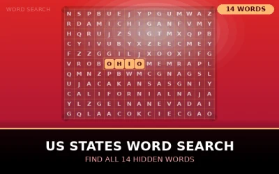 US States Word Search Word Search Puzzle