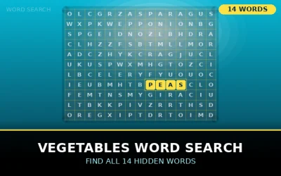 Vegetables Word Search Word Search Puzzle