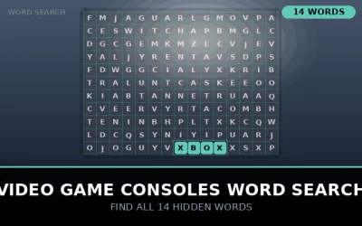 Video Game Consoles Word Search Word Search Puzzle
