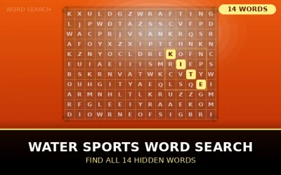 Water Sports Word Search Word Search Puzzle
