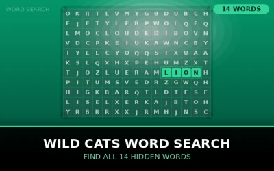 Wild Cats Word Search Word Search Puzzle