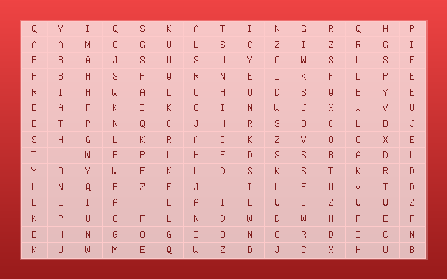 Winter Sports Word Search Grid