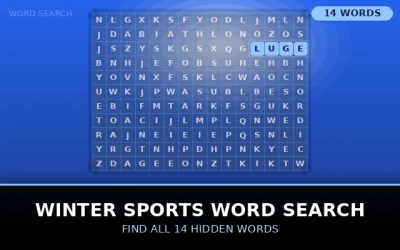 Winter Sports Word Search Word Search Puzzle