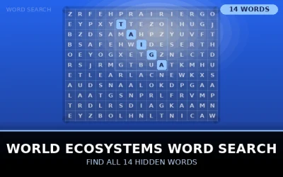 World Ecosystems Word Search Word Search Puzzle