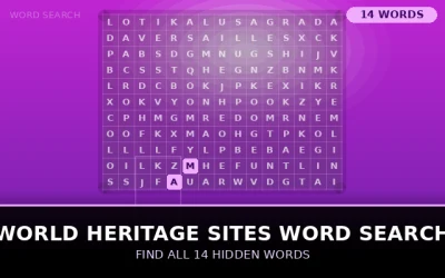 World Heritage Sites Word Search Word Search Puzzle