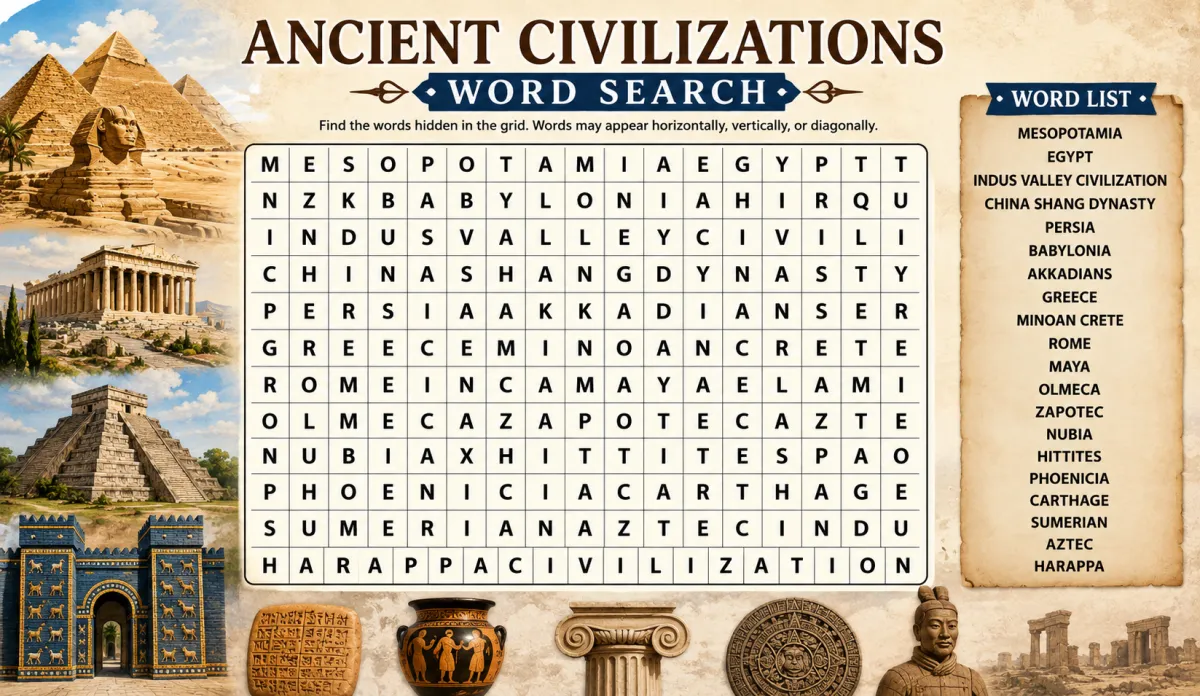 Ancient Civilizations Word Search: History Terms Explained (2026)