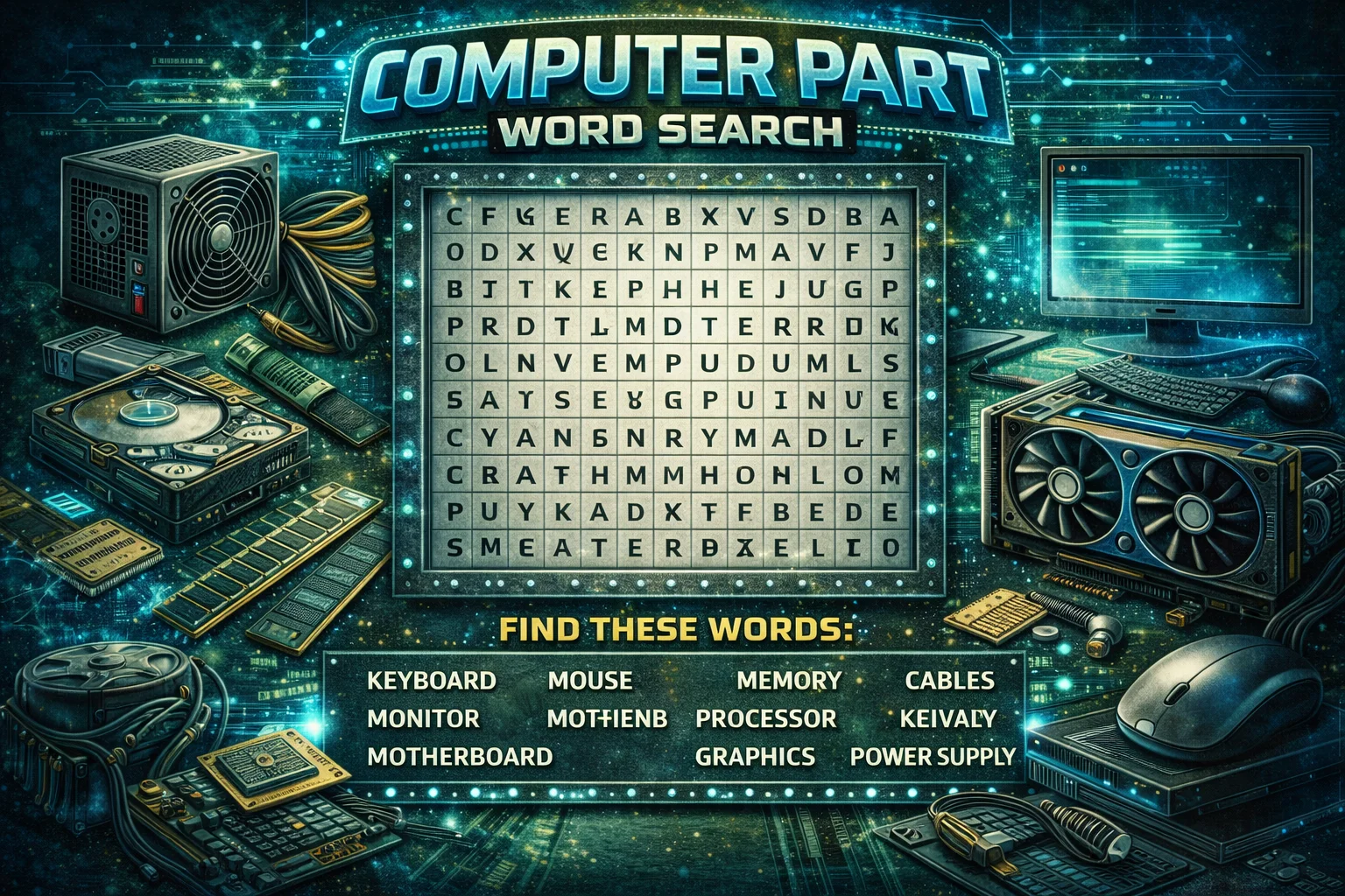 Computer Parts Word Search The Complete 2026 Guide to Hardware Vocabulary,