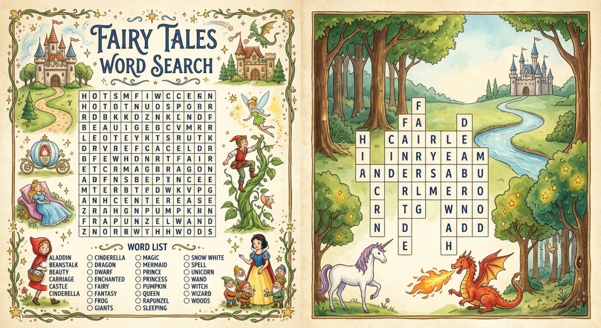 Fairy Tales Word Search: A Magical Journey Through Storytelling