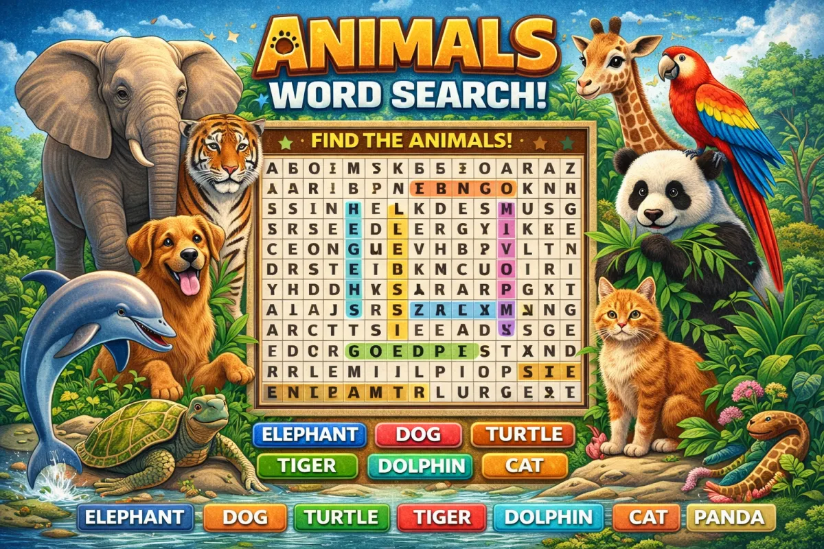 Animals Word Search