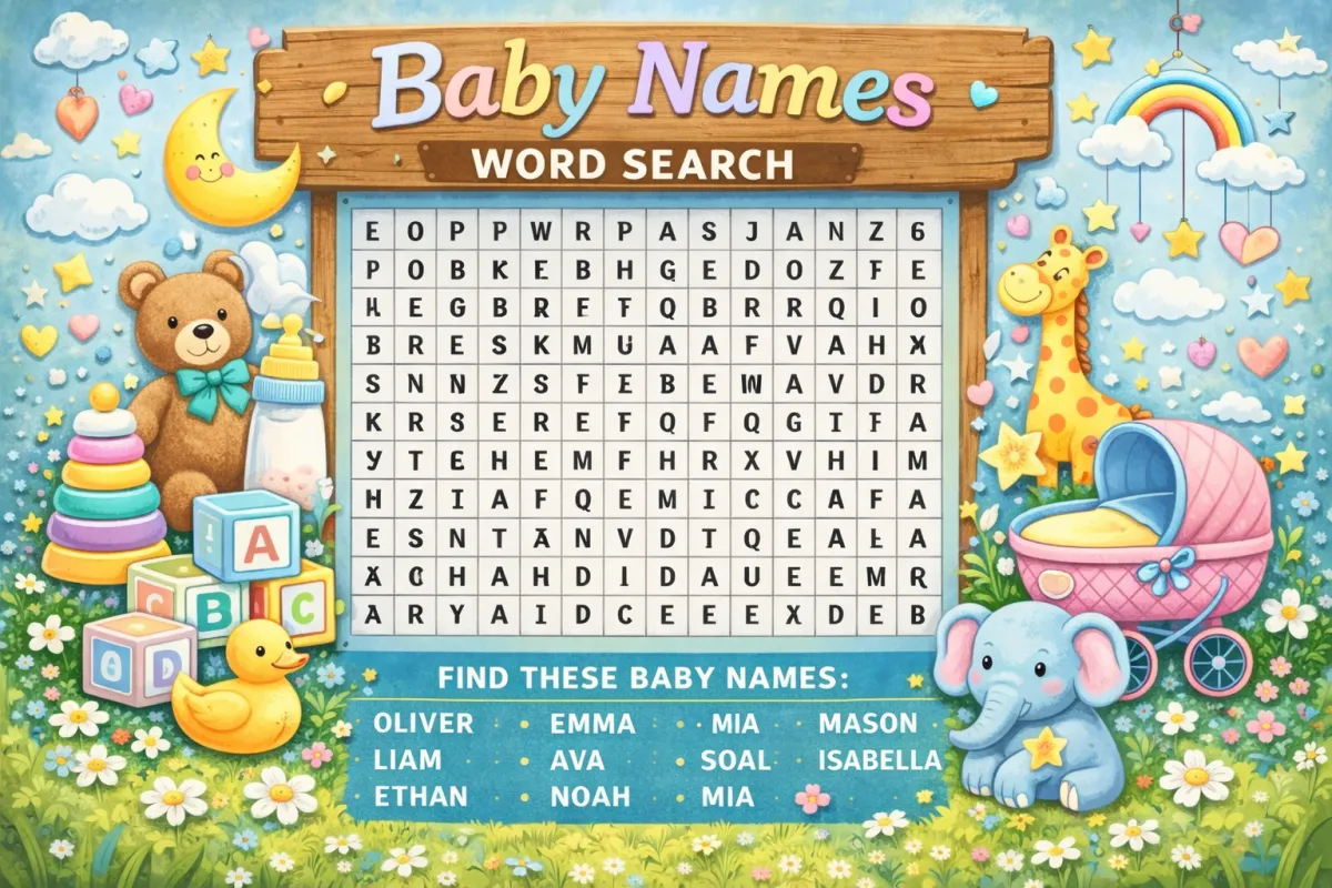 Baby Names Word Search