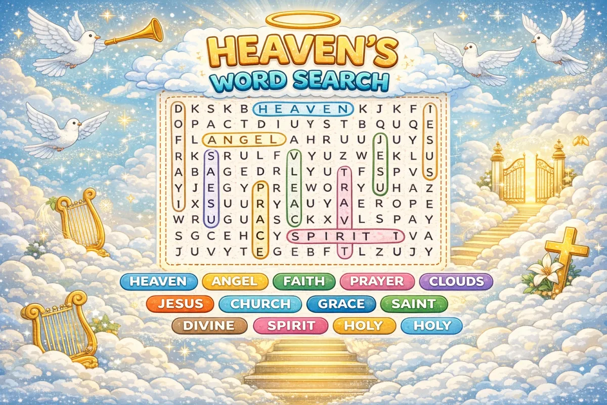 Heavens Crossword Puzzle Word Search Puzzle